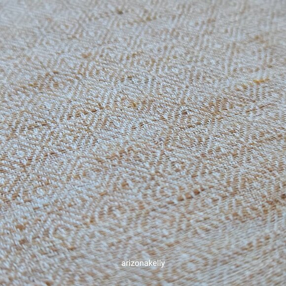 Cashmere Lightweight Woven Tan Scarf Melange Mottled Speckled Heathered Earthy - Picture 11 of 13